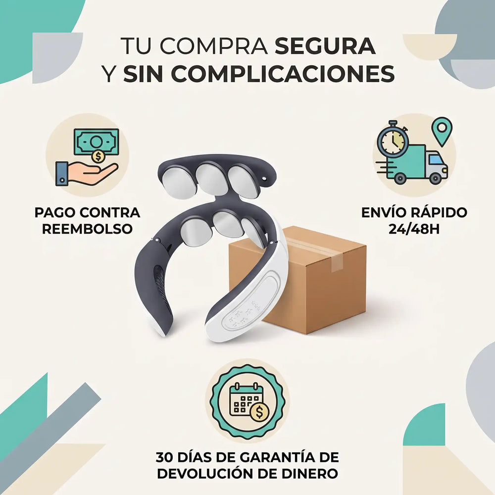 CerviPulse™ · Masajeador cervical de 6 cabezales | Levora
